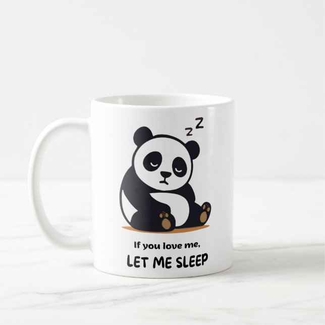 Söt sovande pandamugg  kaffemugg (Vänster)