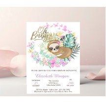 Söt sovande sengångare fjärilar baby shower