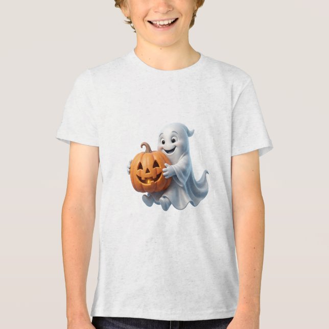 Söt sovande spök mysig Halloween-design T Shirt (Framsida)