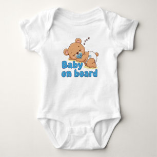 Söt sovande teddybjörn Bebis ombord Cartoon T Shirt