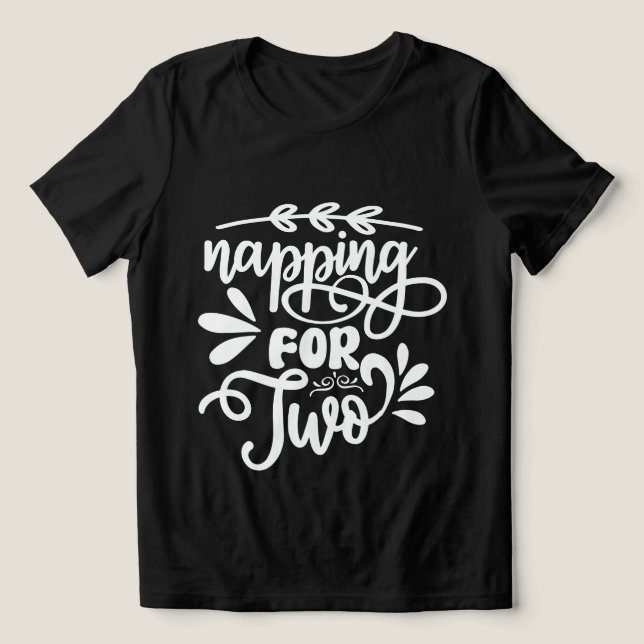 Söt sovande två ords konst Blivande Mamma T Shirt (Design Framsida)