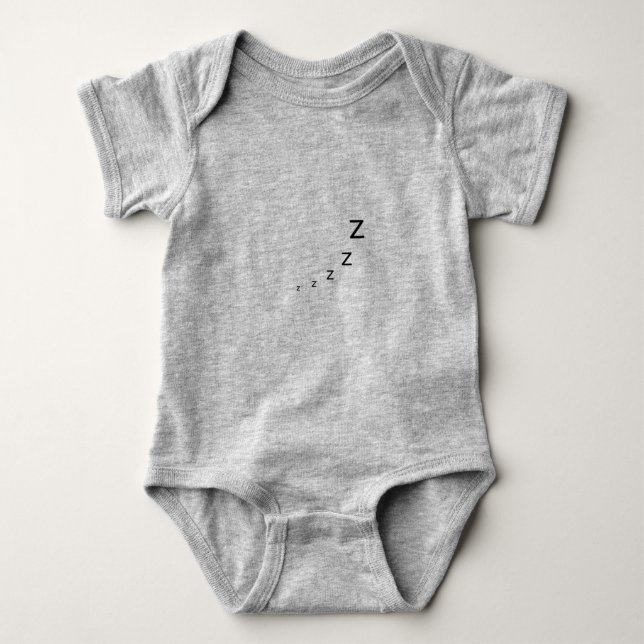 Söt sovande Z Baby-bodysuit - Rolig tupplurstid T Shirt (Framsida)