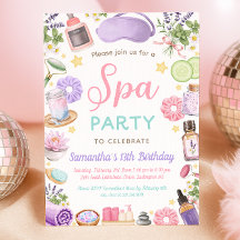 Söt Spa Förpämningsfest Flicka Födelsedag