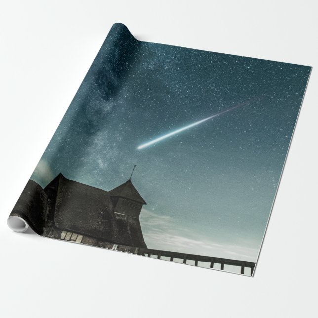 Söt Space Presentpapper (Utrullad)