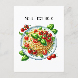 Söt Spaghetti lägg till text Vykort