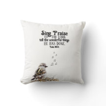 Söt sparv som sjunger en psalm Bibelvers fågel