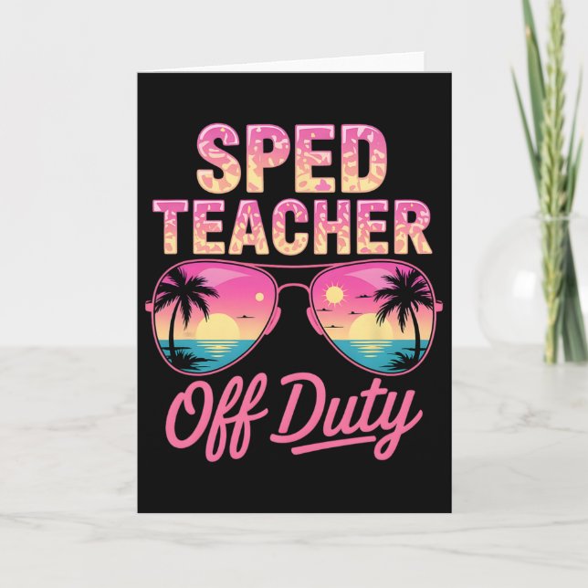Söt Sped-Lärare Ledig Speducator Semester Bea Kort (Framsida)