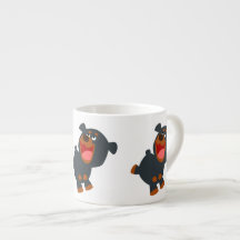 Söt Spelglad Tecknad Bebis Rottweiler