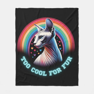 Söt Sphynx Katt För Cool för Päls Rolig  Fleecefilt