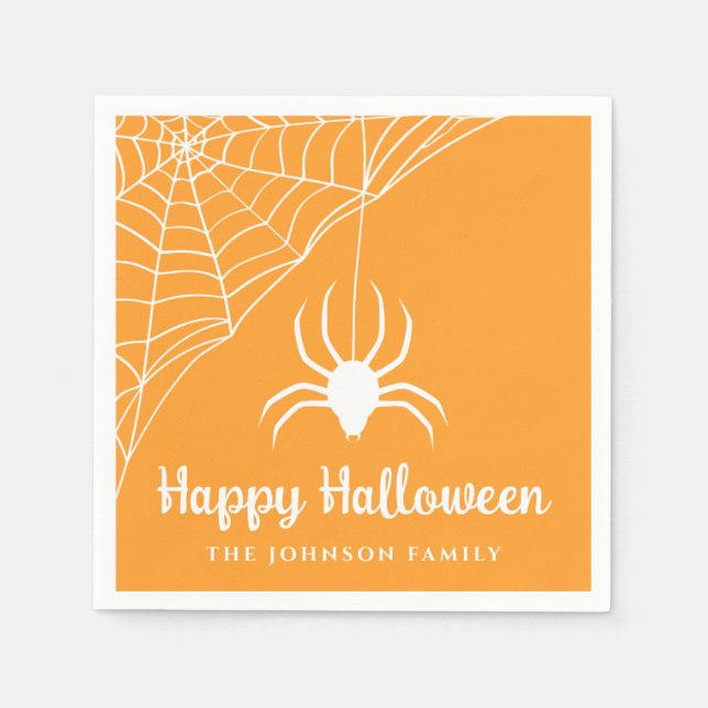 Söt spindel Gott Halloween Pappersservett (Framsidan)