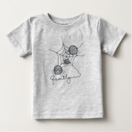 Söt spindelfamilj – Grafisk t-shirt för småbarn oc