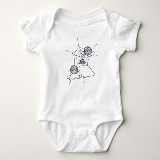 Söt spindelfamilj och webbarn Tri-Blend T-Shirt (Framsida)