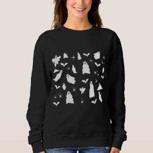 Söt spök-, fladdermus- och spindelhalloweenmönster t shirt