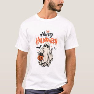 Söt Spök Glad Halloween Pumpa T-Shirt