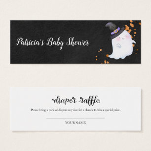 Söt spök Halloween baby shower blöja lotteri Litet Visitkort