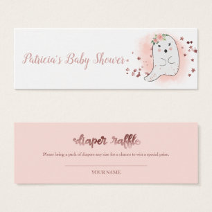 Söt spök Halloween baby shower blöjraffle Litet Visitkort