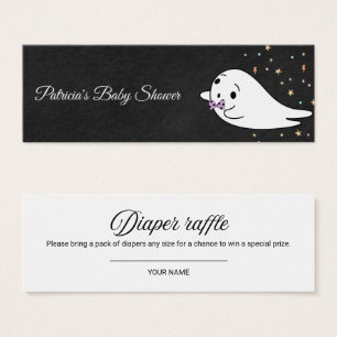 Söt spök Halloween baby shower blöjraffle Litet Visitkort