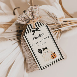 Söt spök Halloween baby shower Presentetikett