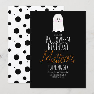 Söt spök Halloween barn födelsedagsfest Inbjudningar