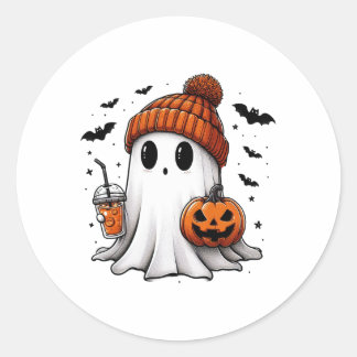 Söt spök Halloween-dekalj Runt Klistermärke