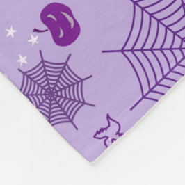 Söt spök Halloween Elegant lila Fleecefilt