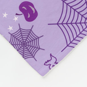 Söt spök Halloween Elegant lila Fleecefilt