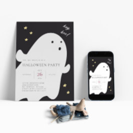 Söt spök Halloween-fest-inbjudan Inbjudningar