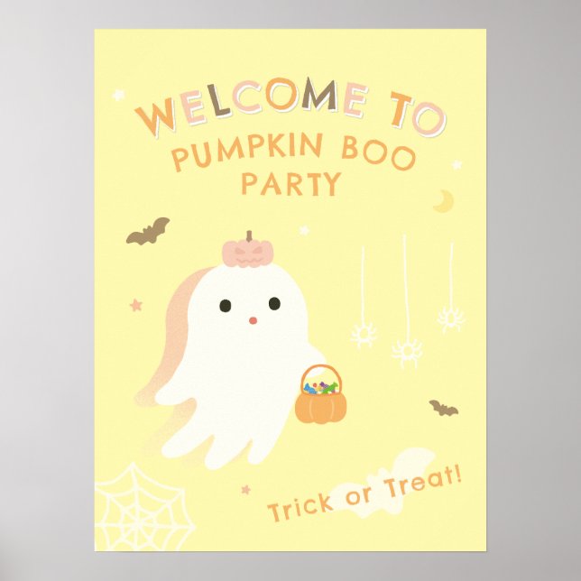 Söt spök Halloween-fest välkomstaffisch Poster (Framsidan)