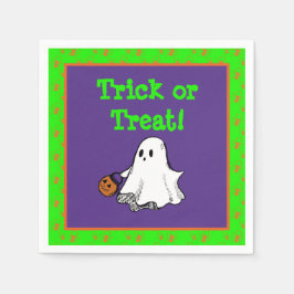 Söt spök Halloween-festlig trick-or-treat-firande Pappersservett