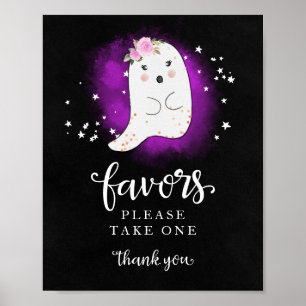 Söt spök Halloween flicka baby shower presenter sk Poster