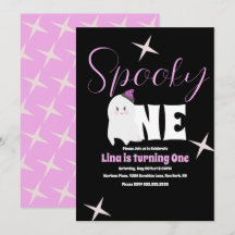 Söt spök Halloween födelsedag kuslig etta
