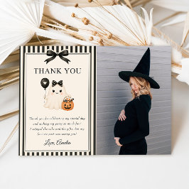 Söt spök Halloween födelsedagsfoto Tack Kort