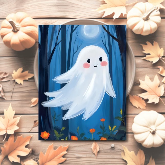 Söt spök Halloween kuslig Julkort (Skapare uppladdad)
