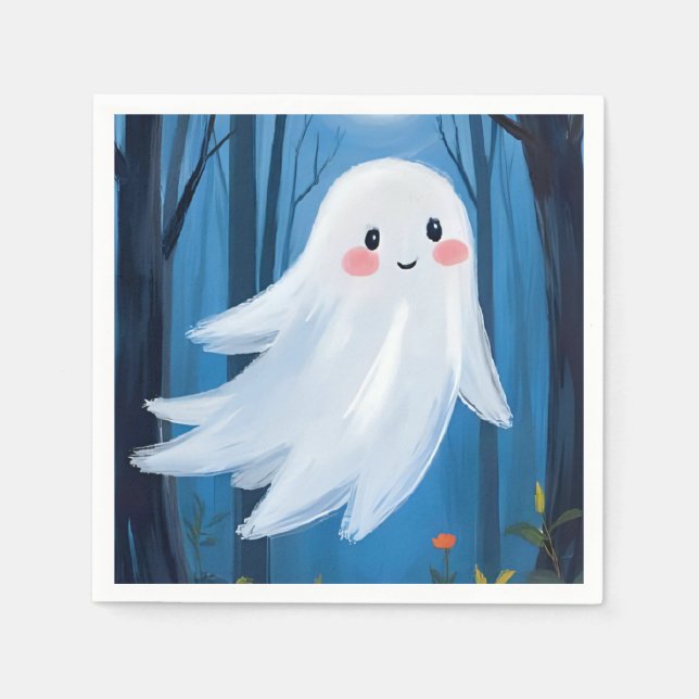 Söt Spök Halloween Kuslig Pappersservett (Framsidan)