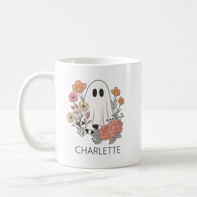 Söt spök Halloween-mugg, Halloween höst kaffemugg (Vänster)