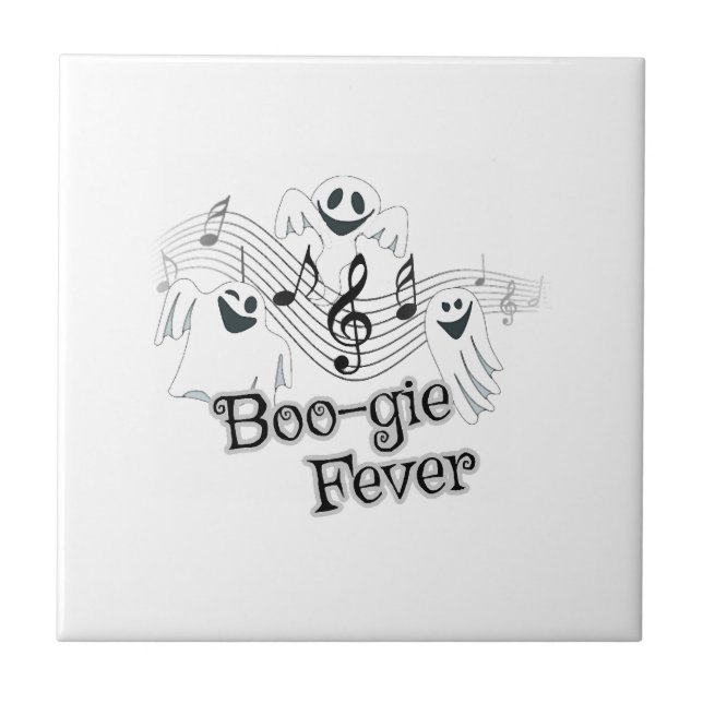 Söt spök Halloween-musik Kakelplatta (Framsidan)