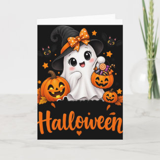Söt spök Halloween-tröja – Glad Halloween Pumpa Kort