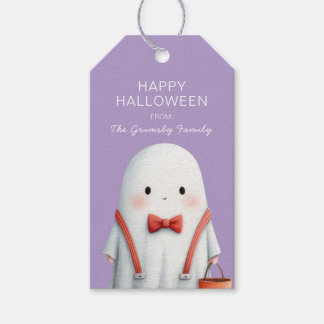Söt spök Halloweenpresent Presentetikett