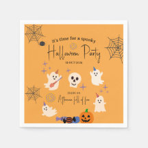 Söt spök-kontorsfamilj Halloween-fest