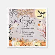 Söt spök-kontorsfamilj Halloween-fest