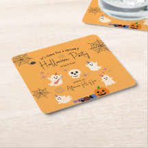 Söt spök-kontorsfamilj Halloween-fest
