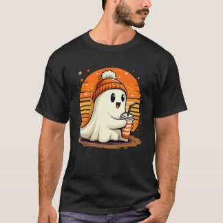 Söt spök lace Småbarn Spök Pumpa Iced Coffee H T Shirt