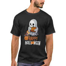 Söt spök- och pumpa "Glad Halloween" T-shirt