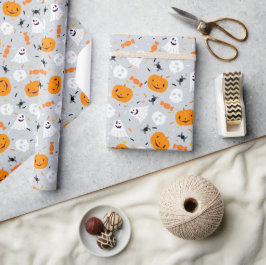Söt spök- och pumpahalloween presentpapper