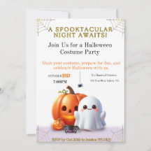 Söt spök- och pumpahalloweenfest kostymfest