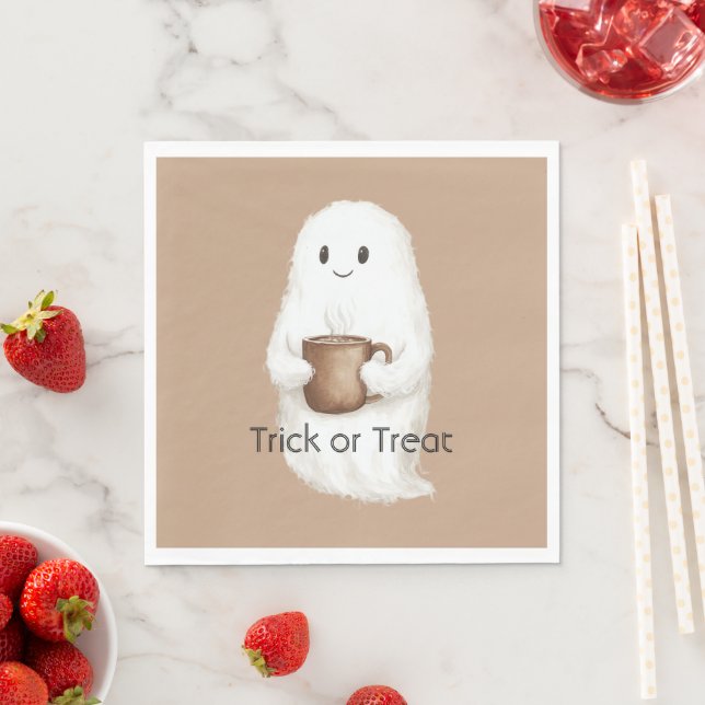 Söt Spök Pumpa Halloween Pappersservett (Insitu)
