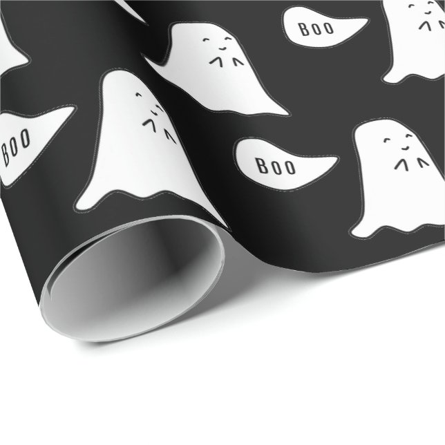 Söt spök-säg-Buu-mönster Halloween Presentpapper (Rullad Hörn)