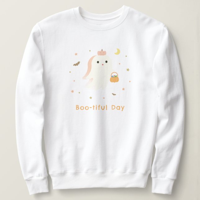 Söt spök-snygg dag sweatshirt t shirt (Design framsida)