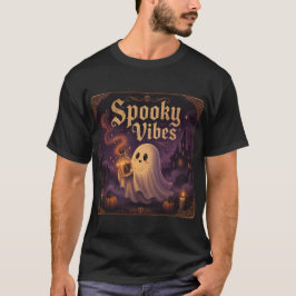 Söt spök tee med lykta för Halloween.