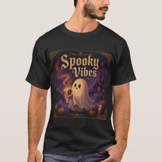 Söt spök tee med lykta för Halloween.